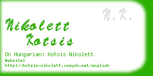 nikolett kotsis business card